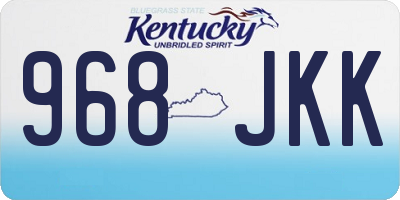 KY license plate 968JKK