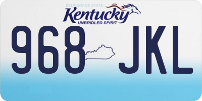 KY license plate 968JKL