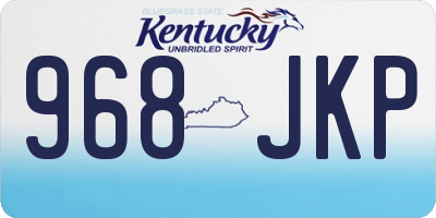 KY license plate 968JKP