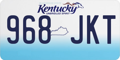 KY license plate 968JKT