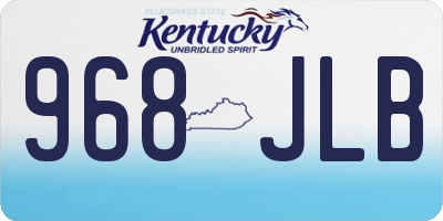KY license plate 968JLB