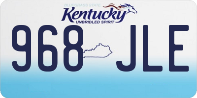 KY license plate 968JLE