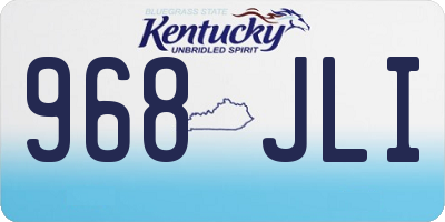 KY license plate 968JLI