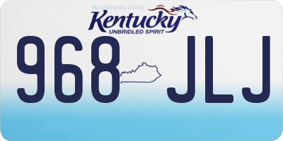 KY license plate 968JLJ