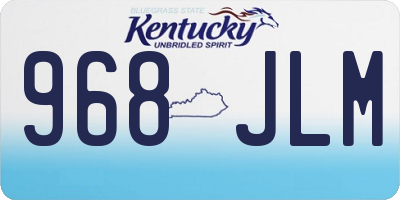 KY license plate 968JLM