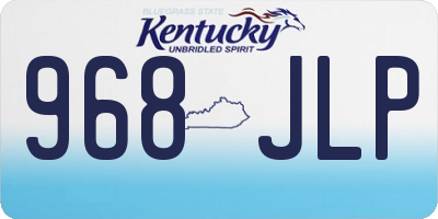 KY license plate 968JLP