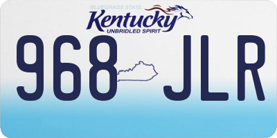 KY license plate 968JLR