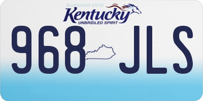 KY license plate 968JLS