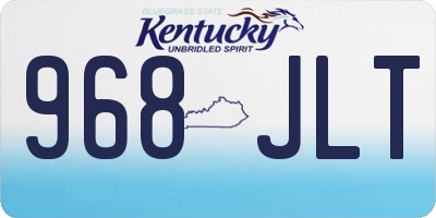 KY license plate 968JLT