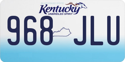 KY license plate 968JLU