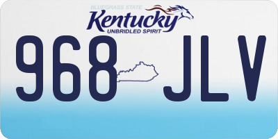 KY license plate 968JLV