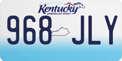 KY license plate 968JLY