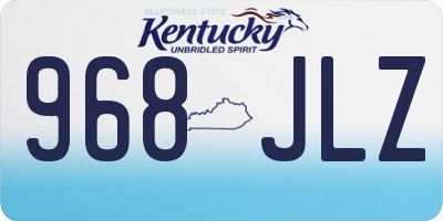 KY license plate 968JLZ