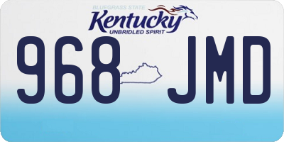 KY license plate 968JMD
