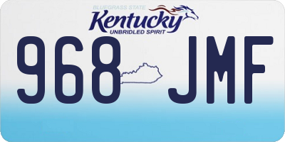 KY license plate 968JMF