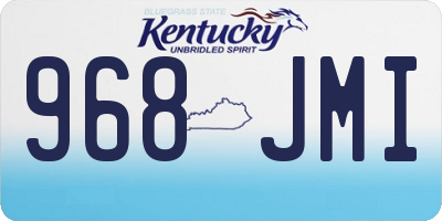 KY license plate 968JMI