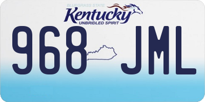 KY license plate 968JML