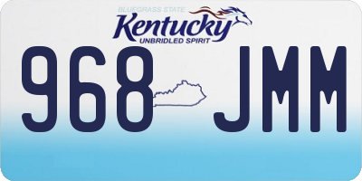 KY license plate 968JMM