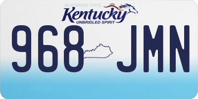 KY license plate 968JMN