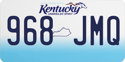 KY license plate 968JMQ