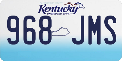 KY license plate 968JMS