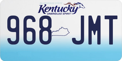 KY license plate 968JMT