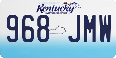 KY license plate 968JMW