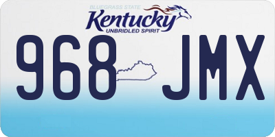 KY license plate 968JMX