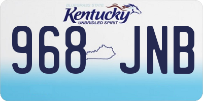 KY license plate 968JNB