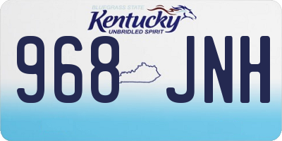 KY license plate 968JNH