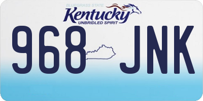 KY license plate 968JNK