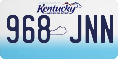 KY license plate 968JNN