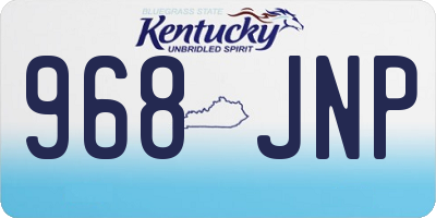 KY license plate 968JNP
