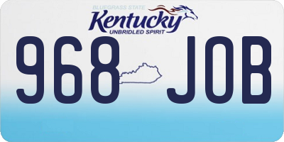 KY license plate 968JOB