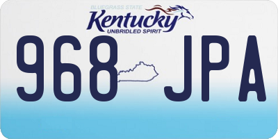 KY license plate 968JPA