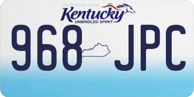 KY license plate 968JPC