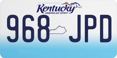 KY license plate 968JPD