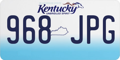 KY license plate 968JPG