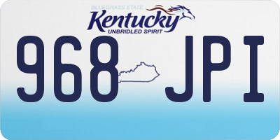 KY license plate 968JPI