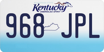 KY license plate 968JPL