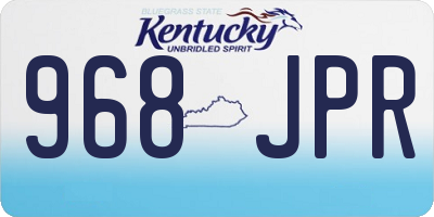 KY license plate 968JPR