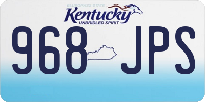 KY license plate 968JPS