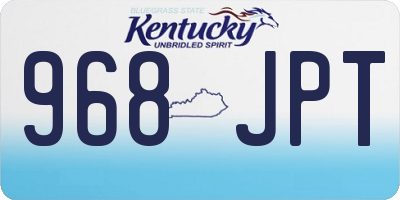 KY license plate 968JPT