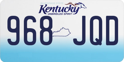 KY license plate 968JQD