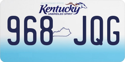 KY license plate 968JQG