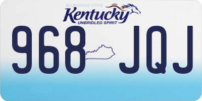 KY license plate 968JQJ