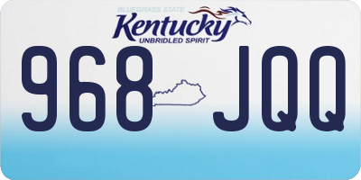 KY license plate 968JQQ