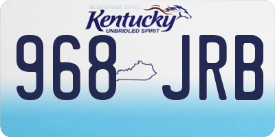 KY license plate 968JRB