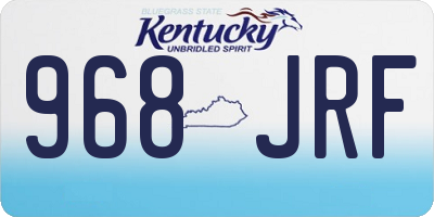 KY license plate 968JRF