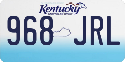 KY license plate 968JRL